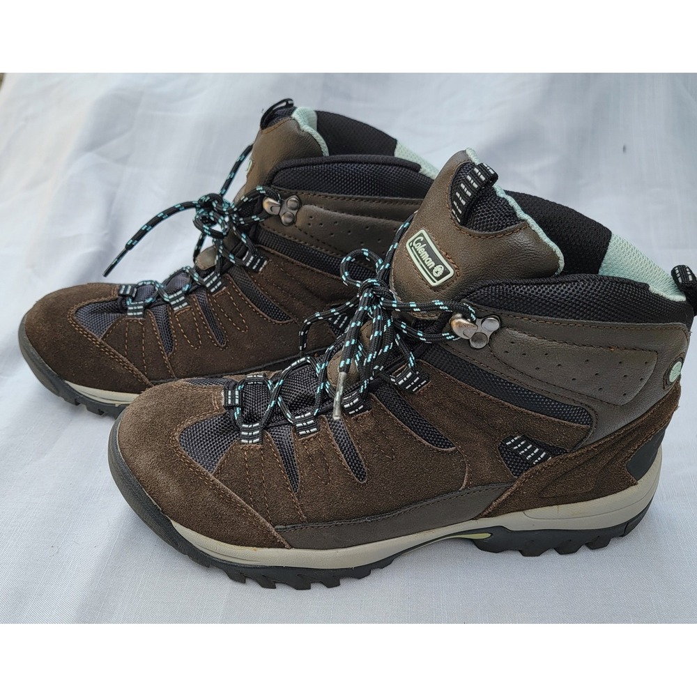 Coleman Golden-W Womens Brown Leather Suede Hiking Boots Size 9M Trail Outdoor